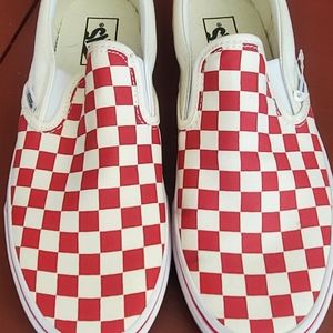 Vans Classic Slip-On 'Checkerboard Red' Red/White